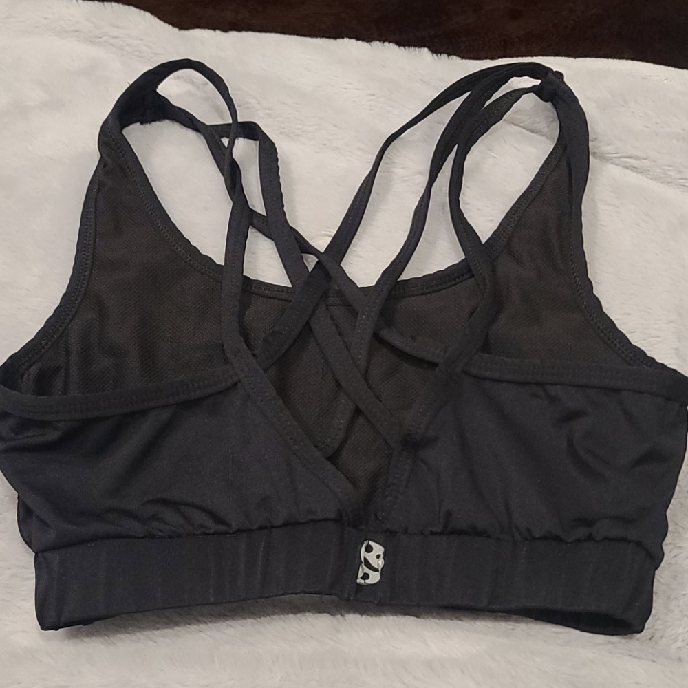 Womens Hela Dagen Black Sportsbra - Picture 2 of 4